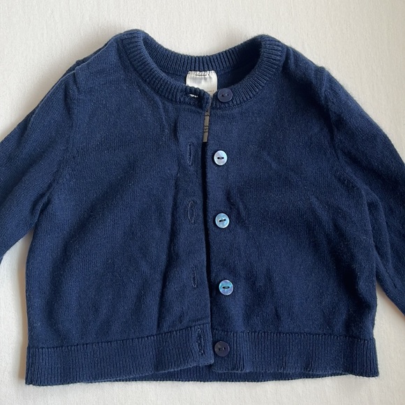 Carter's Baby Girl Navy Blue Cardigan Sweater Size 3 Months - Picture 2 of 4